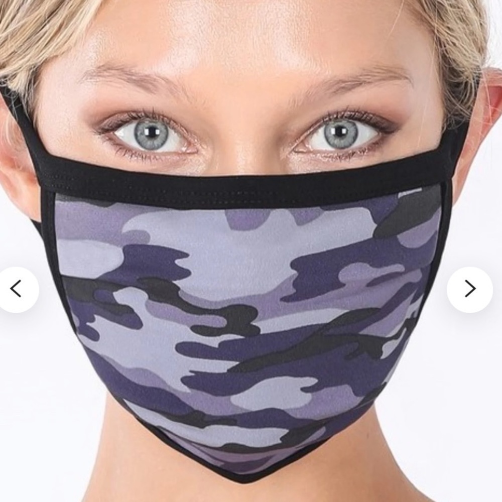 Dark blue camouflage face mask